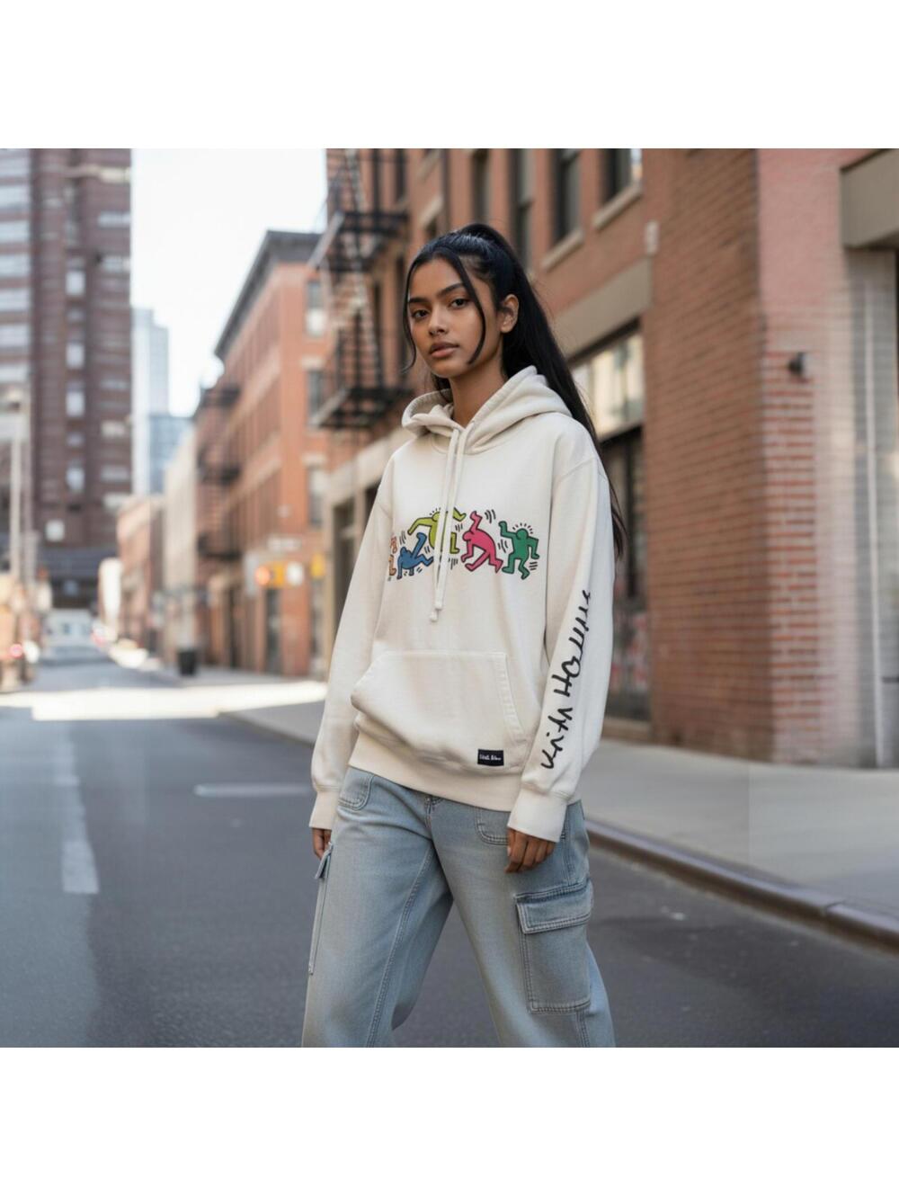 Kith x Keith Haring Collaboration Hoodie Size M Streetwear